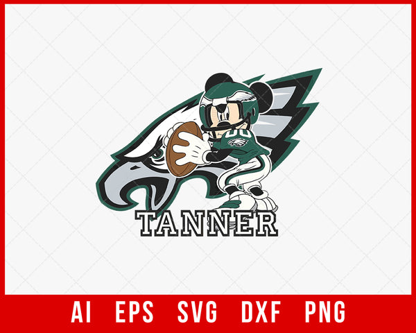 Philadelphia Eagles football logo x Mickey Mouse Disney shirt