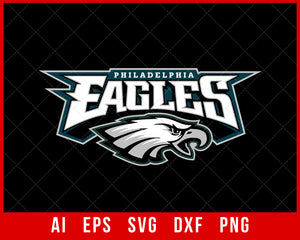 Philadelphia Eagles Logo Clipart Silhouette NFL SVG Cut File for T-shirt Cricut Digital Download