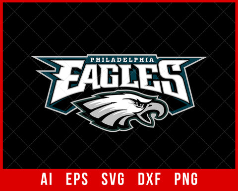 Philadelphia Eagles Logo Clipart Silhouette NFL SVG Cut File for T-shirt Cricut Digital Download