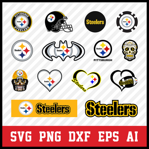 Pittsburgh Steelers Svg Bundle, Steelers Svg, Pittsburgh Steelers Logo, Steelers Clipart, Football SVG bundle, Svg File for cricut, Nfl Svg  • INSTANT Digital DOWNLOAD includes: 1 Zip and the following file formats: SVG, DXF, PNG, EPS, PDF  • Artwork files are perfect for printing, resizing, coloring and modifying with the appropriate software.