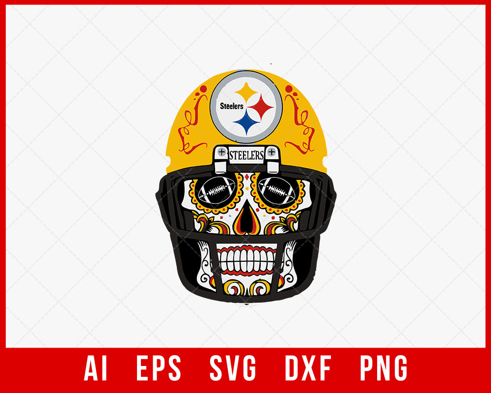 Steelers Football Helmet Clipart Sticker Cutting NFL SVG Cut File for Cricut Digital Download