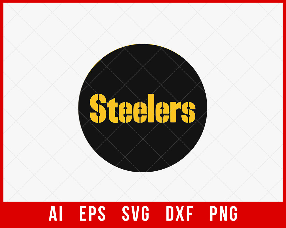 Pittsburgh Steelers Team Logo Silhouette NFL SVG Cut File for Cricut Digital Download