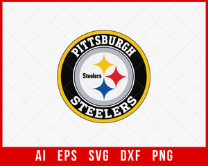 steelers logo black and white