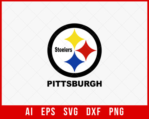 Pittsburgh Steelers Logo Silhouette Cameo NFL SVG Cut File for Cricut Digital Download