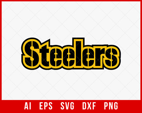 Steelers Football Logo Sticker Cut NFL SVG Cut File for Cricut Digital Download