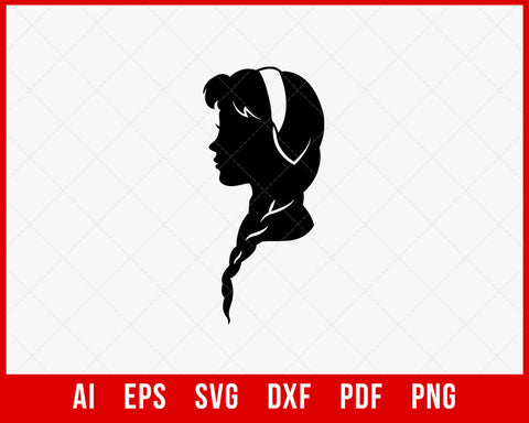 Disney Princess Silhouette Decals SVG Cut File for Cricut and Silhouette Digital Download