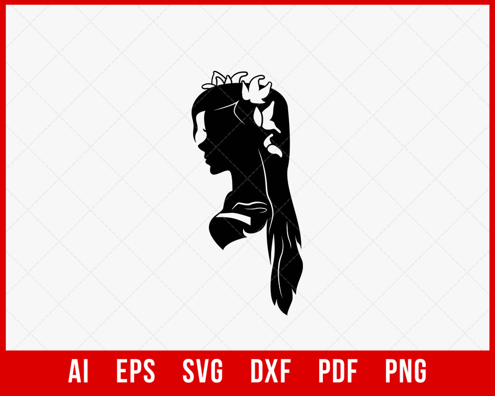 Disney Princess Silhouette Easy SVG Cut File for Cricut and Silhouette Digital Download