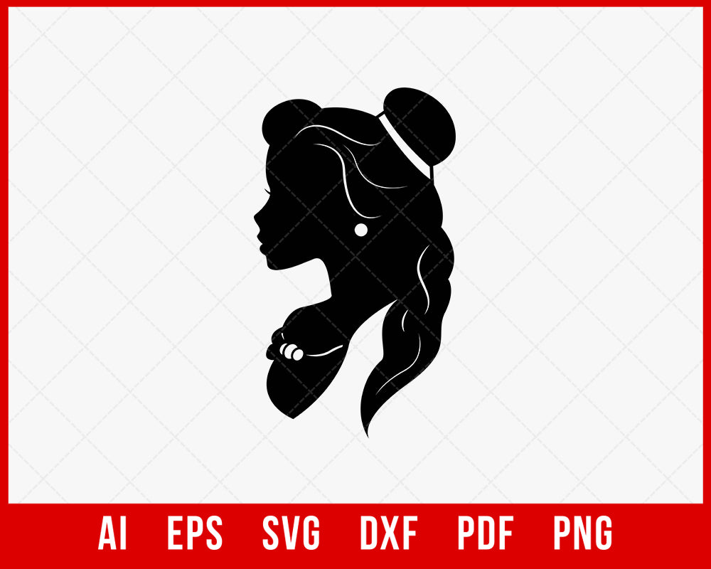 Disney Princess Silhouette Clipart SVG Cut File for Cricut and Silhouette Digital Download