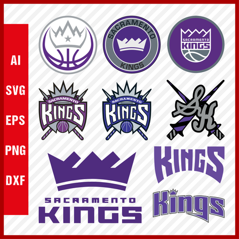 NBA Sacramento Kings Svg Cut Files Basketball Clipart Bundle