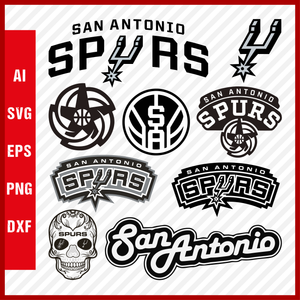 NBA San Antonio Spurs Svg Cut Files Basketball Clipart Bundle