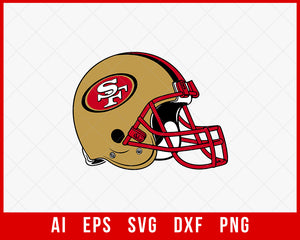 NFL San Francisco 49ers Helmet Clipart SVG