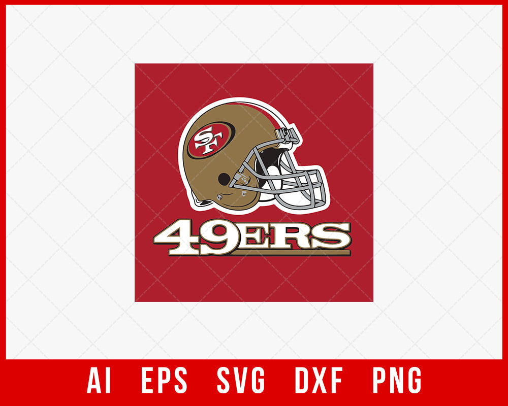NFL San Francisco 49ers Helmet Silhouette SVG