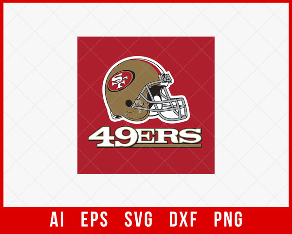NFL San Francisco 49ers Helmet Silhouette SVG NFL San Francisco 49ers Helmet Silhouette SVG
