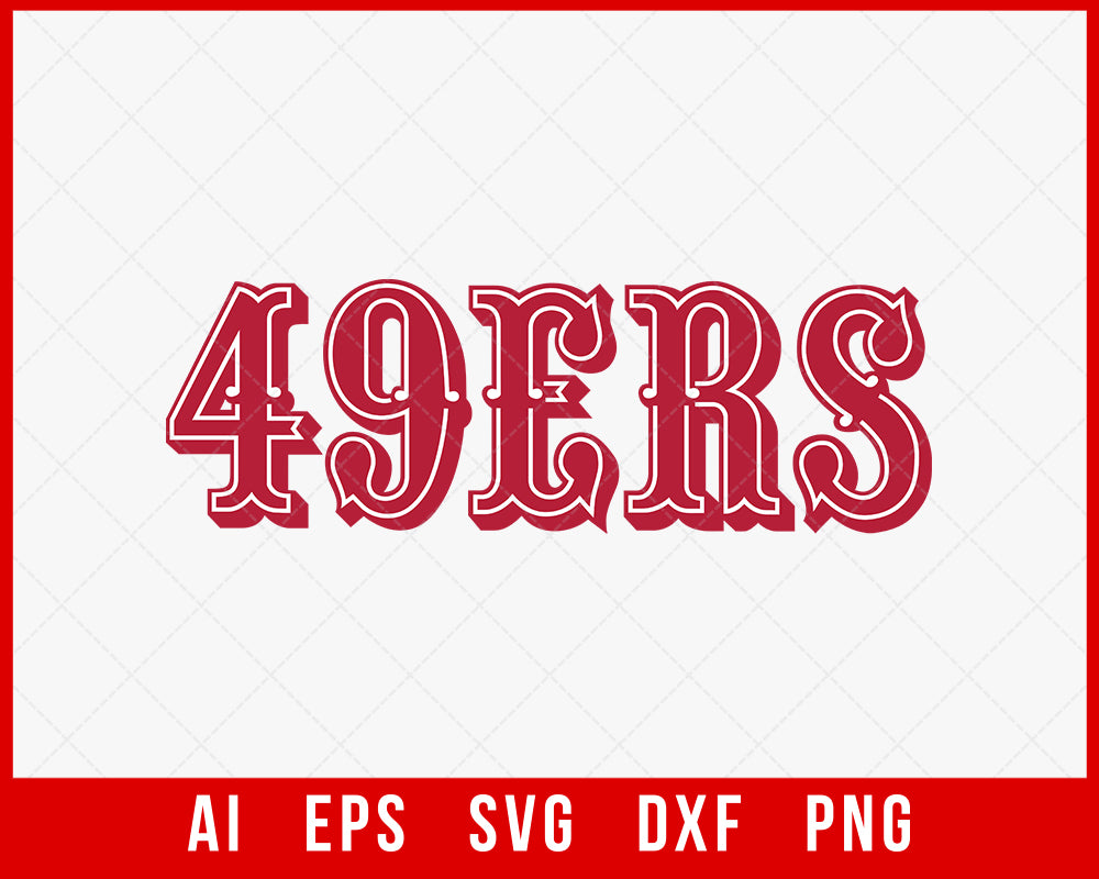 49ers Football Sticker Cutting NFL SVG | Creative Design Maker ...