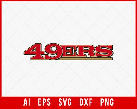 San Francisco 49ers Logo Clipart Silhouette NFL SVG Cut File for Cricut Digital Download