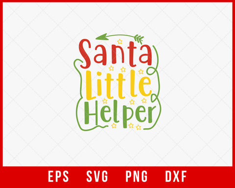 Santa Little Helper Reindeer Snowman Santa’s Beard Christmas Kids SVG Cut File for Cricut and Silhouette