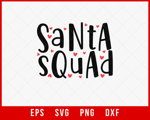 Santa Squad Kids Christmas SVG Cut File for Cricut and Silhouette