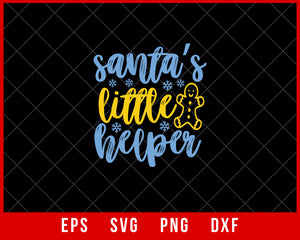 Santa’s Little Helper Reindeer Snowman Sleigh Christmas Kids SVG Cut File for Cricut and Silhouette