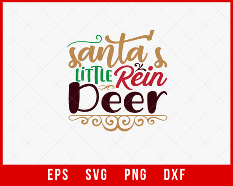 Santa's Little Rein Deer Christmas Church Bells SVG Cut File for Cricut and Silhouette