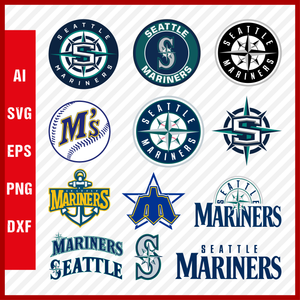 Seattle Mariners Mlb Svg Cut Files Baseball Clipart Bundle