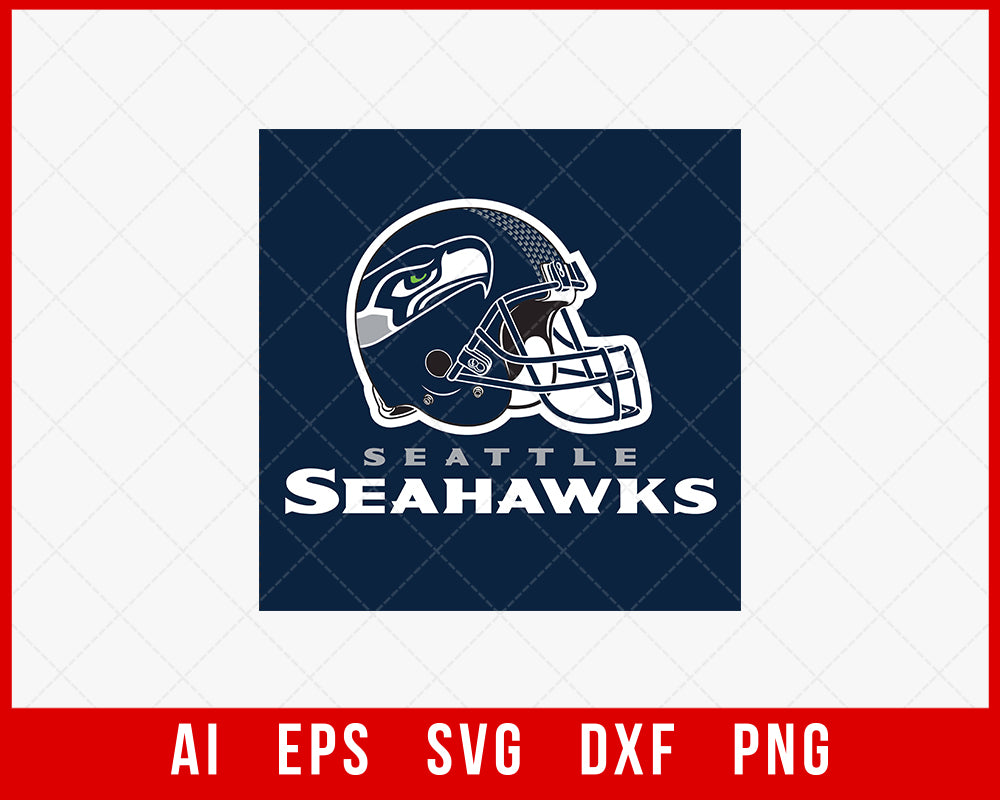 Seattle Seahawks Club Logo Clipart SVG Cut File for Cricut T-shirt Digital Download