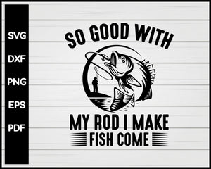 Fishing Pole Instant Digital Download Svg, Png, Dxf, and Eps Files