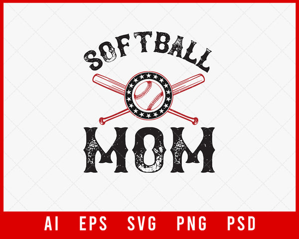 Softball Mom shirt Design Mother's Day SVG  creative design maker –  Creativedesignmaker