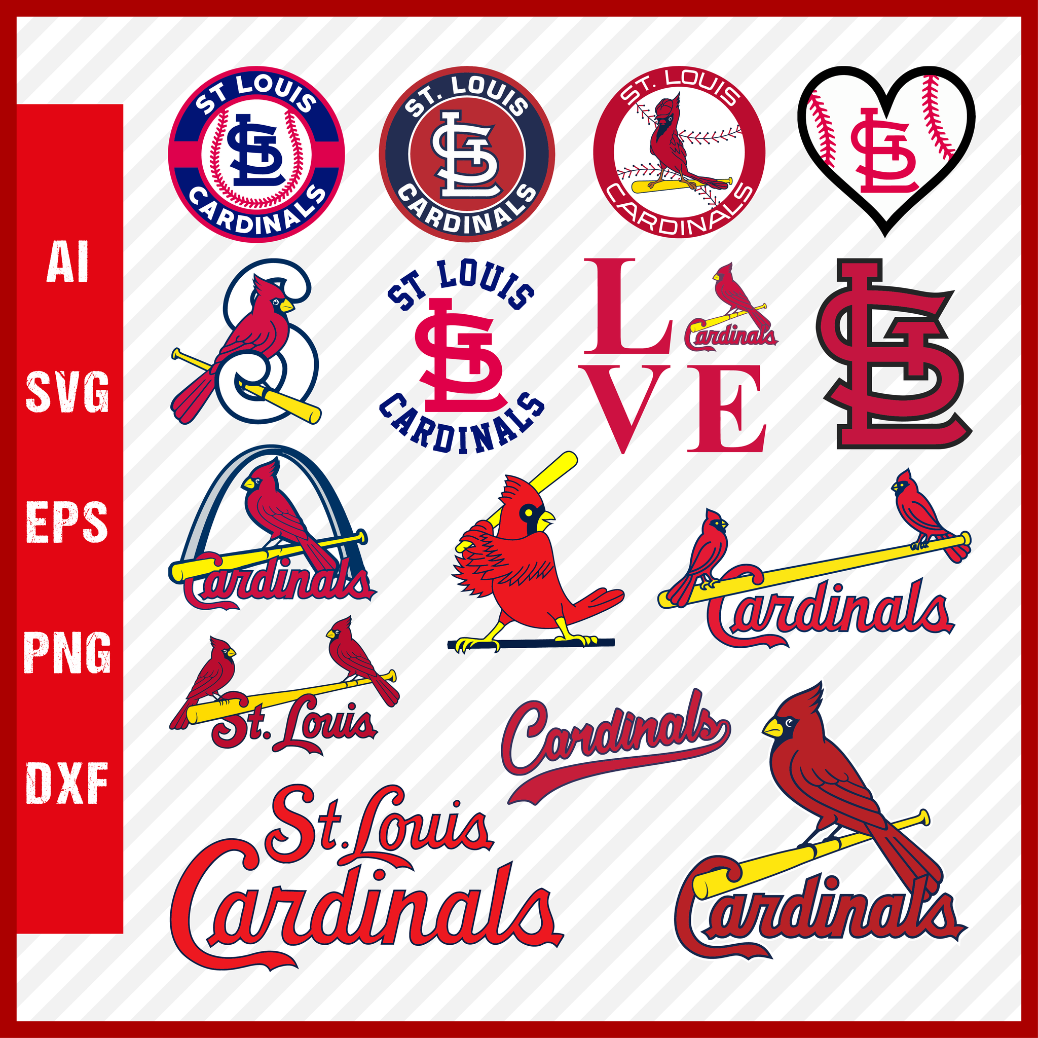 MLB St Louis Cardinals SVG, SVG Files For Silhouette, St. Louis