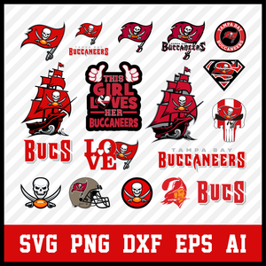Tampa Bay Buccaneers Svg Bundle, Buccaneers Svg, Buccaneers Logo, Buccaneers Clipart, Football SVG bundle, Svg File for cricut, Nfl Svg  • INSTANT Digital DOWNLOAD includes: 1 Zip and the following file formats: SVG, DXF, PNG, EPS, PDF  • Artwork files are perfect for printing, resizing, coloring and modifying with the appropriate software.