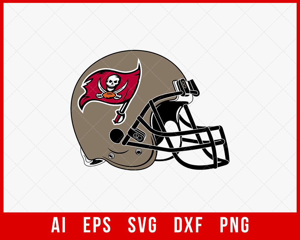 Tampa Bay Buccaneers Helmet Clipart SVG Cut File for Cricut Digital Download