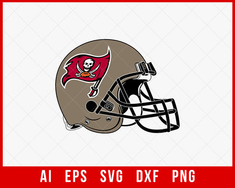 Tampa Bay Buccaneers Helmet Clipart SVG Cut File for Cricut Digital Download