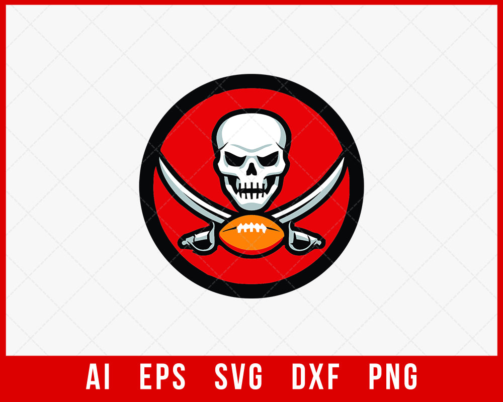 Tampa Bay Buccaneers Logo Clipart DIY SVG Cut File for Cricut Digital Download