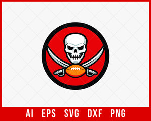 Tampa Bay Buccaneers Logo Clipart DIY SVG Cut File for Cricut Digital Download