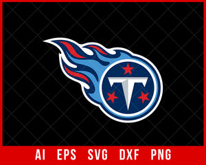 Tennessee Titans NFL Christmas Logo SVG Digital Cricut File in