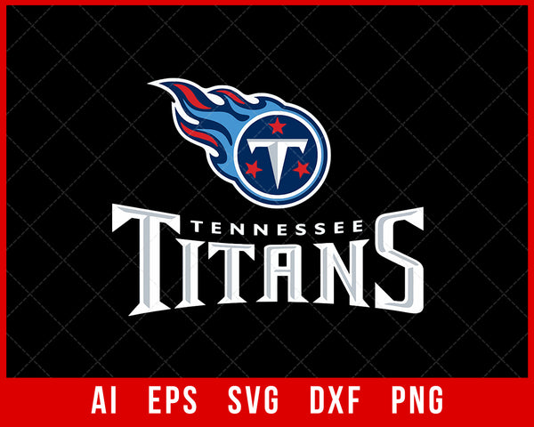 Tennessee Titans Logo Type and Word Mark Die-cut MAGNET |