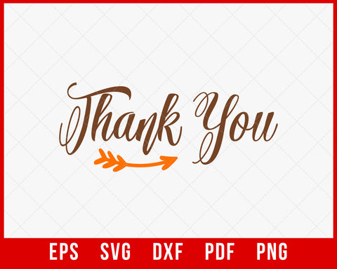 Thank You Fall Season Pumpkin Spice Thanksgiving SVG Cutting File Digital Download