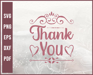 Thank You Wedding svg Designs For Cricut Silhouette And eps png Printable Files