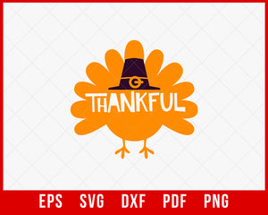 Thankful Grateful Blessed Fall Season Thanksgiving SVG Cutting File Digital Download