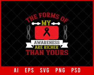The Forms of My Awareness Are Richer Than Yours Editable T-shirt Design Digital Download File 