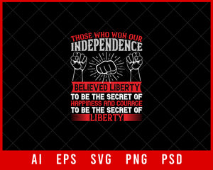 Those Who Won Our Independence Day Editable T-shirt Design Digital Download File
