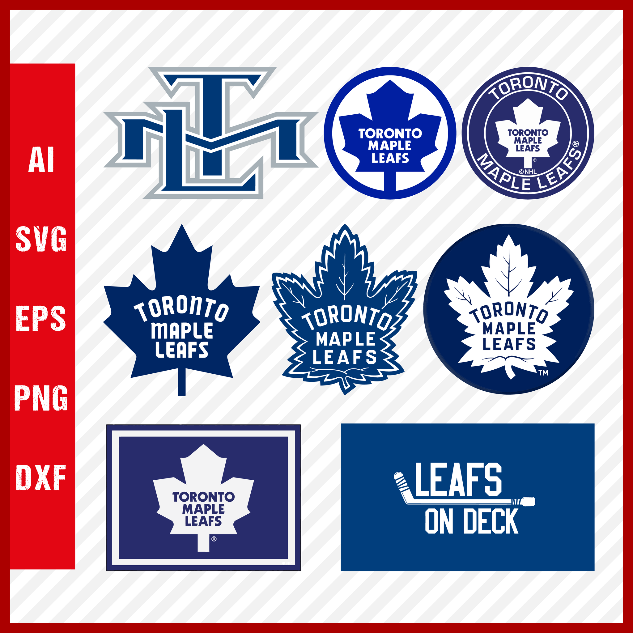 Toronto Maple Leafs Svg NHL National Hockey League Team Svg Logo Clipart Bundle