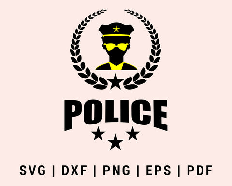 police officer Cut File For Cricut svg, dxf, png, eps, pdf Silhouette Printable Files