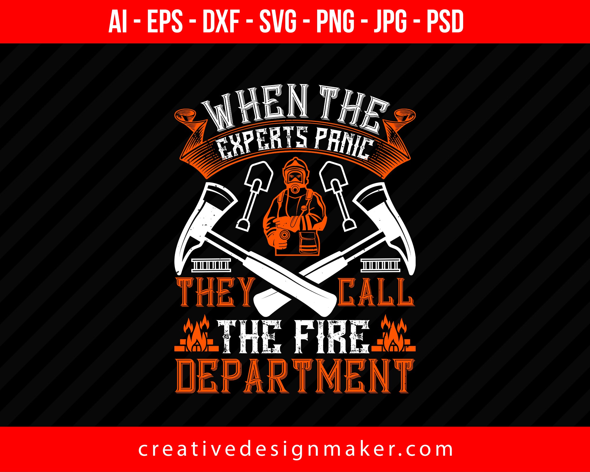 What You Call A Hero, I Call Just Doing My Job Firefighter Print Ready Editable T-Shirt SVG Design!