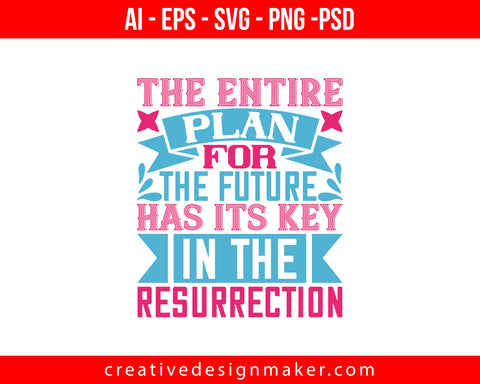 The entire plan for the future has its key in the resurrection Easter Print Ready Editable T-Shirt SVG Design!