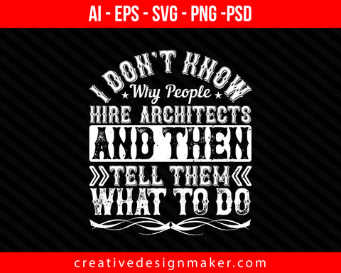 I don't know why people hi Architect Print Ready Editable T-Shirt SVG Design!