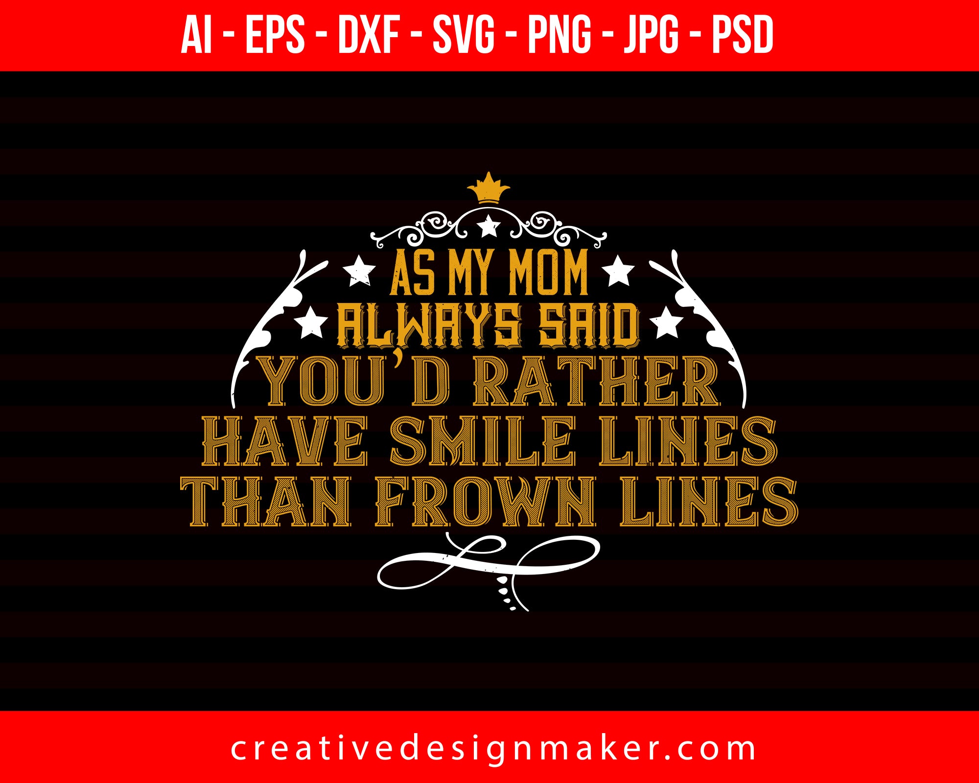 As My Mom Always Said, ‘You’d Rather Print Ready Editable T-Shirt SVG Design!