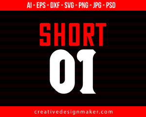 Short 01 Couple Print Ready Editable T-Shirt SVG Design!