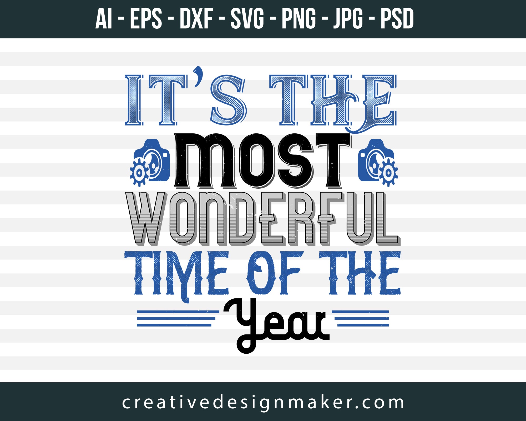 It's The Most Wonderful Time of The Year Football Print Ready Editable T-Shirt SVG Design!