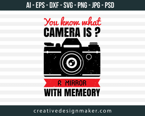 You Know What Camera Is Photography Print Ready Editable T-Shirt SVG Design!