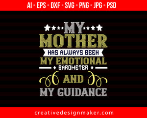 My Mother Has Always Been Mom Print Ready Editable T-Shirt SVG Design!